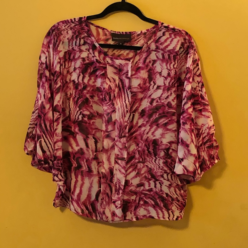 2/$15 Preloved Dana Buchman Print Top B15